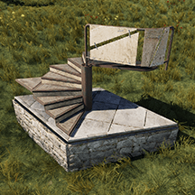 Треугольная винтовая лестница из металла