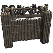 Высокие внешние деревянные ворота