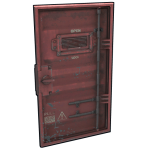 Red Armored Container Door