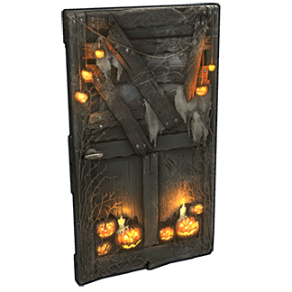 Hell-o-ween Wooden Door